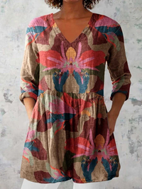 Women's Relaxed Patterned Long Blouse