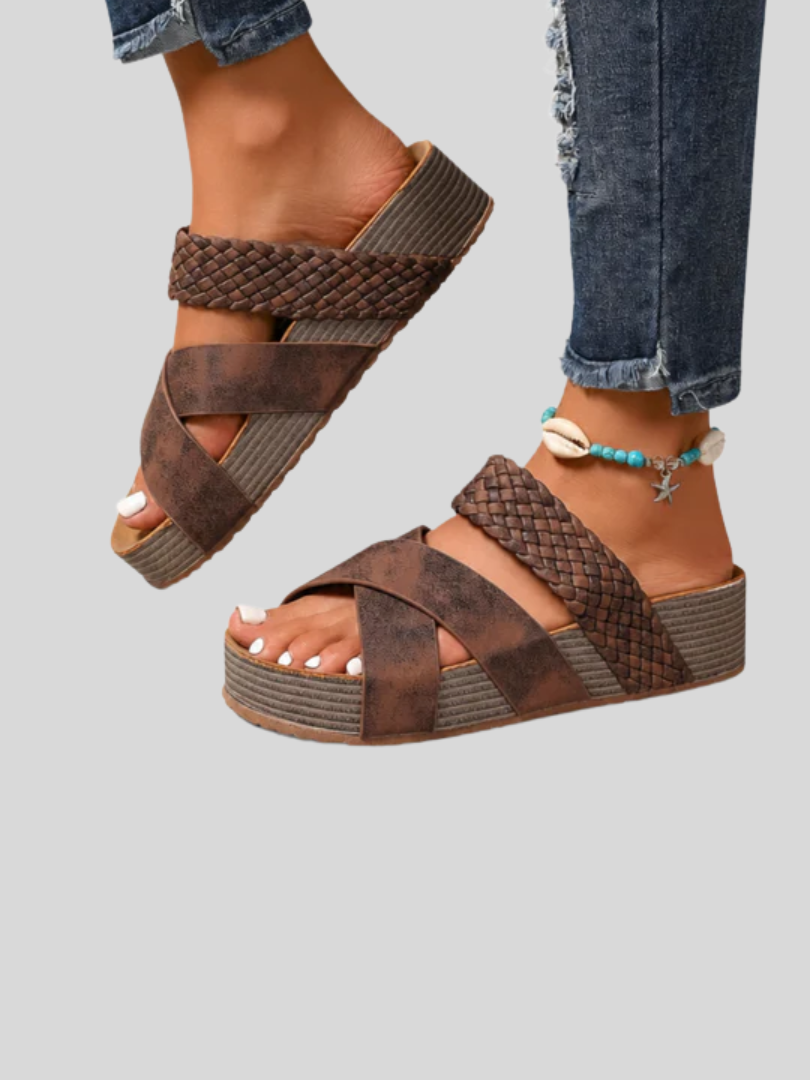 Women's Multi Strap Contoured Walking Sandals