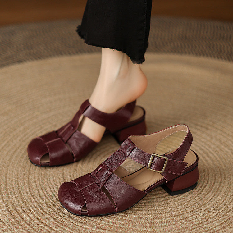 Women's Strappy Square Toe Low Block Heel Sandals