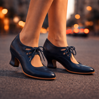 Women's Lace Up Almond Toe Heels