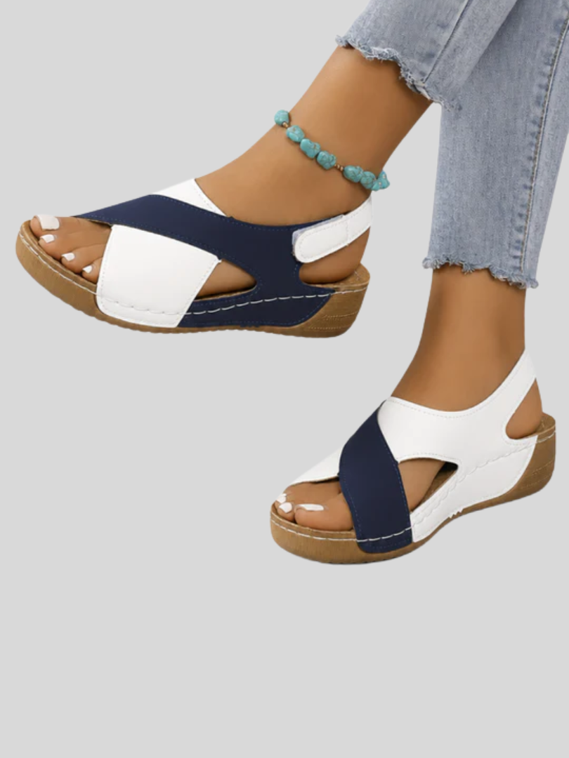 Women's Ergonomic Multi Strap Wedge Sandals