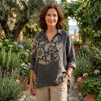 Women's Floral Print Relaxed Blouse