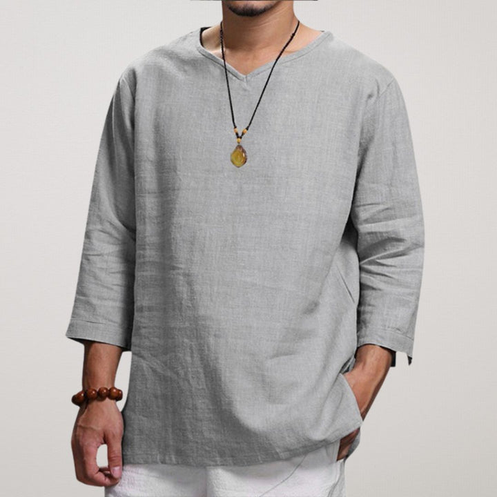 Linen V-Neck Shirt