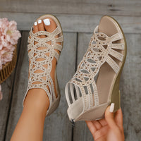 Women's Supportive Wedge Zip Sandals