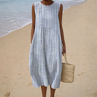 Women's Sleeveless Art Print Summer Dress