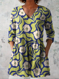 Women's Graceful Flowing V Neck Blouse