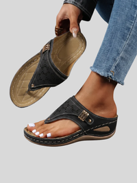 Women's Contoured Slip On Open Toe Sandals