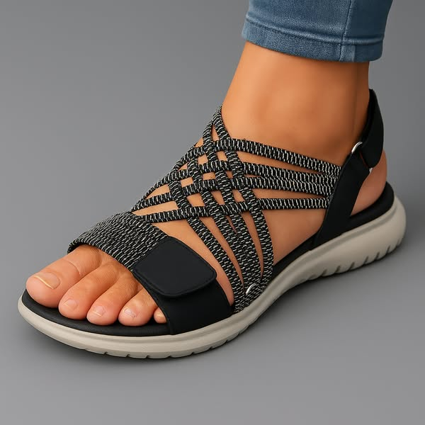 Women's Strappy Supportive Cushioned Walking Sandals
