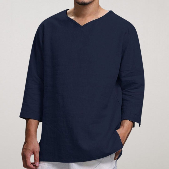 Linen V-Neck Shirt