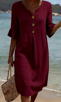 Women's Casual Floral Print Button Front Shirt Dress