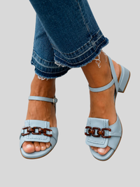 Women's Pastel Decorative Accent Flat Sandals