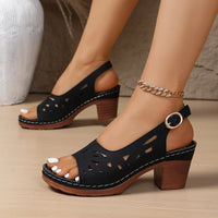 Women's Ankle Strap Block Sandals