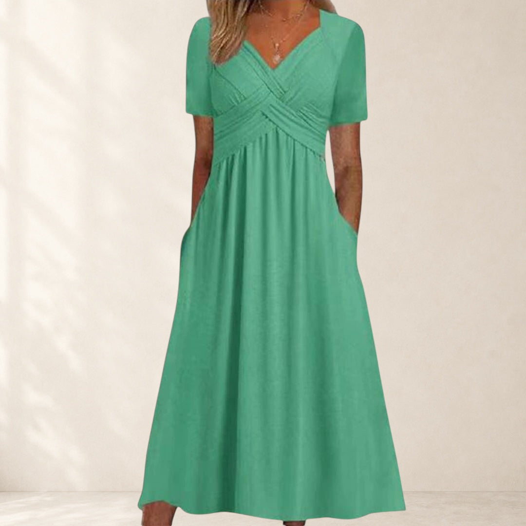 Women's Elegant Tummy Flattering Midi Dress