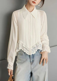 Women's Pintuck Pleated Long Sleeve Blouse