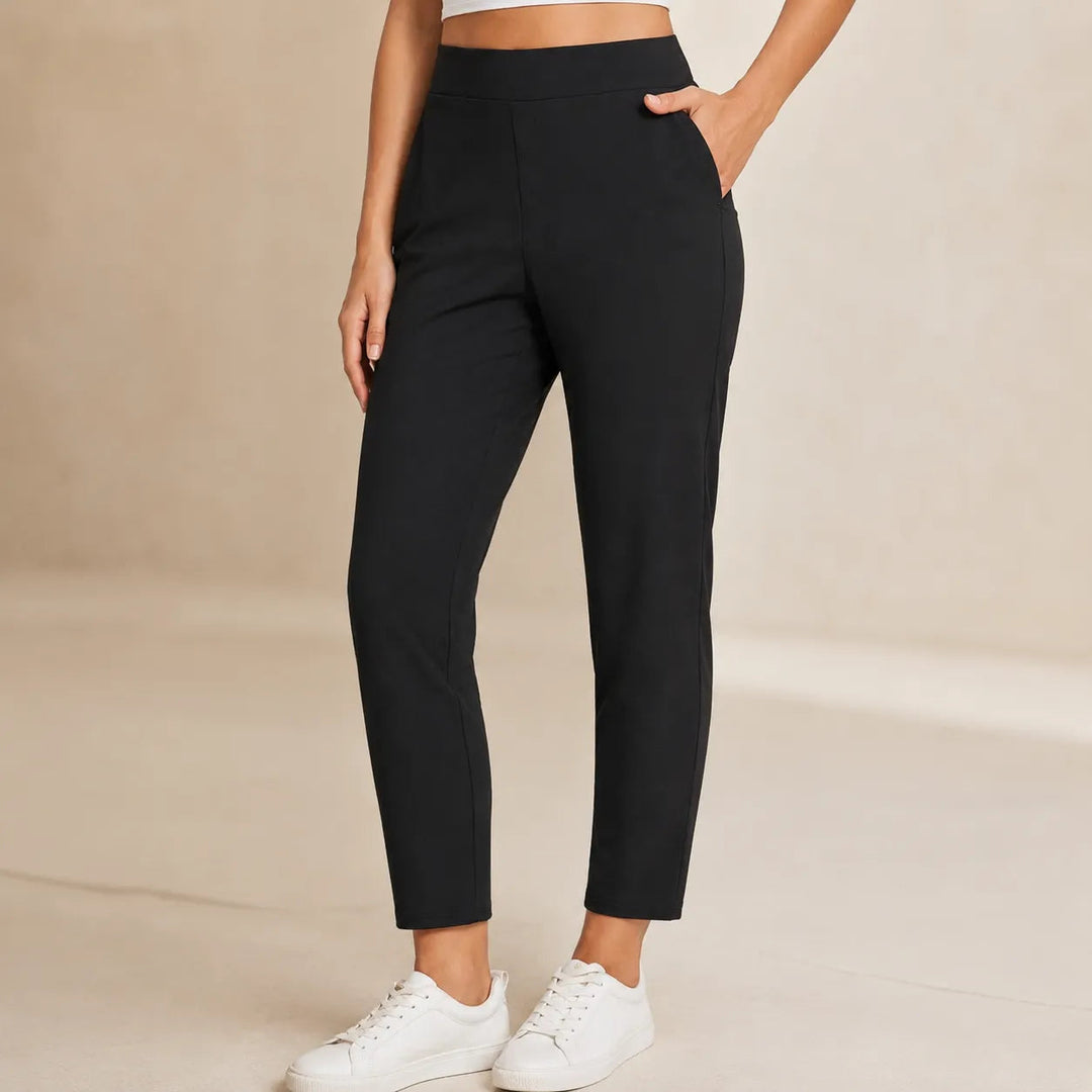 Women's High Waist Stretch Ankle Trousers