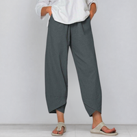 Women's Tulip Hem Cropped Wide Leg Trousers