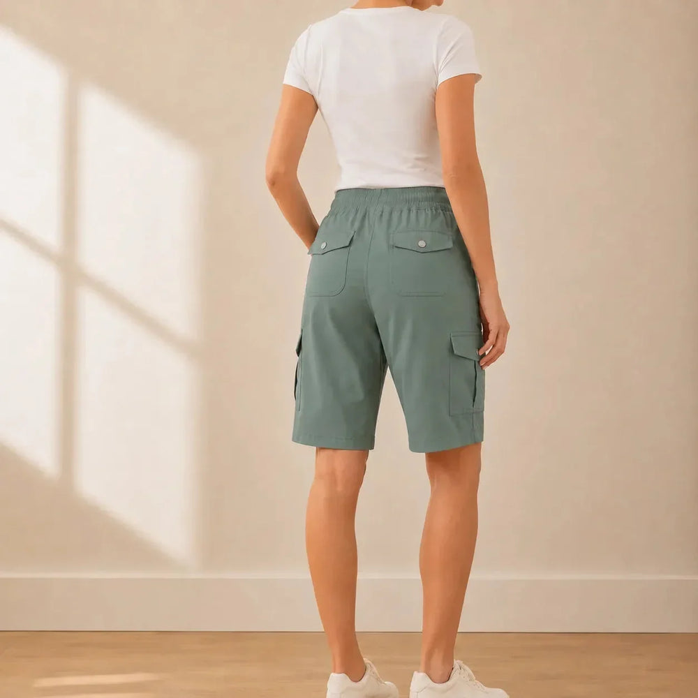 Women's Multi Pocket Drawstring Cargo Shorts