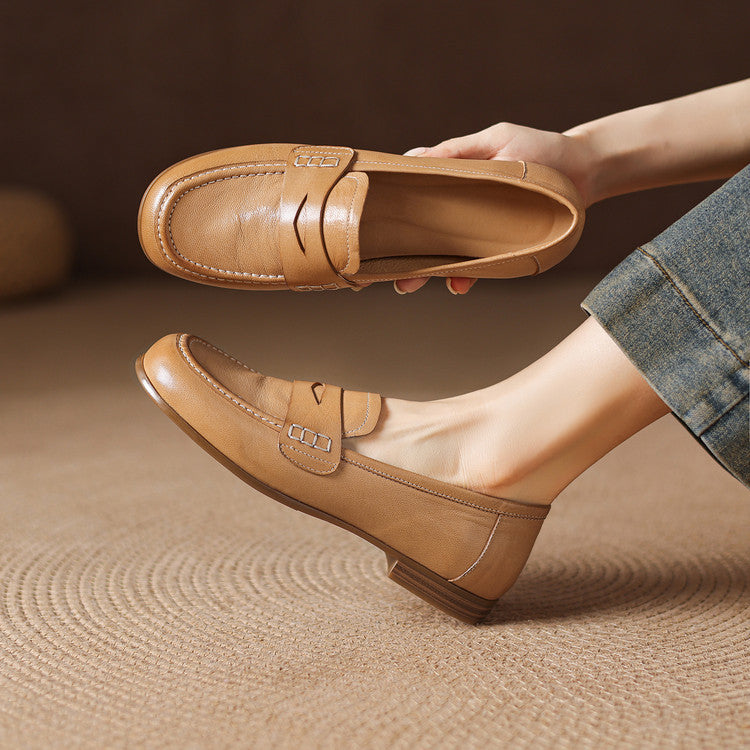 Women's Classic Rounded Toe Penny Loafers