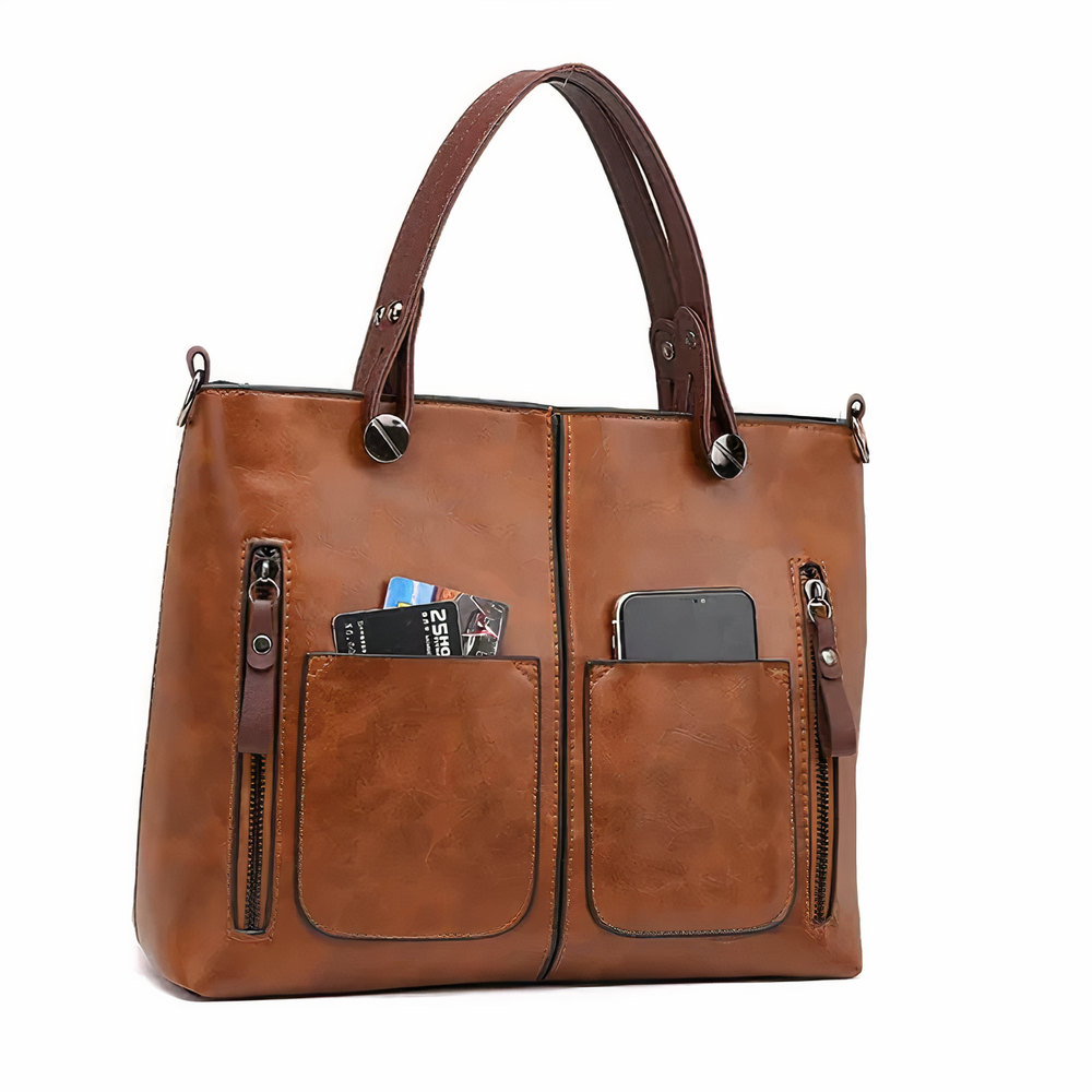 Women's Multi Pocket Zip Handbag