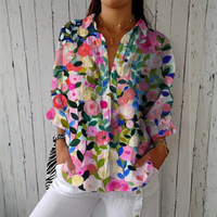 Women's Floral Print Oversized Blouse