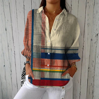 Women's Artistic Print Long Sleeve Blouse