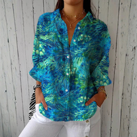 Women's Peacock Feather Print Blouse