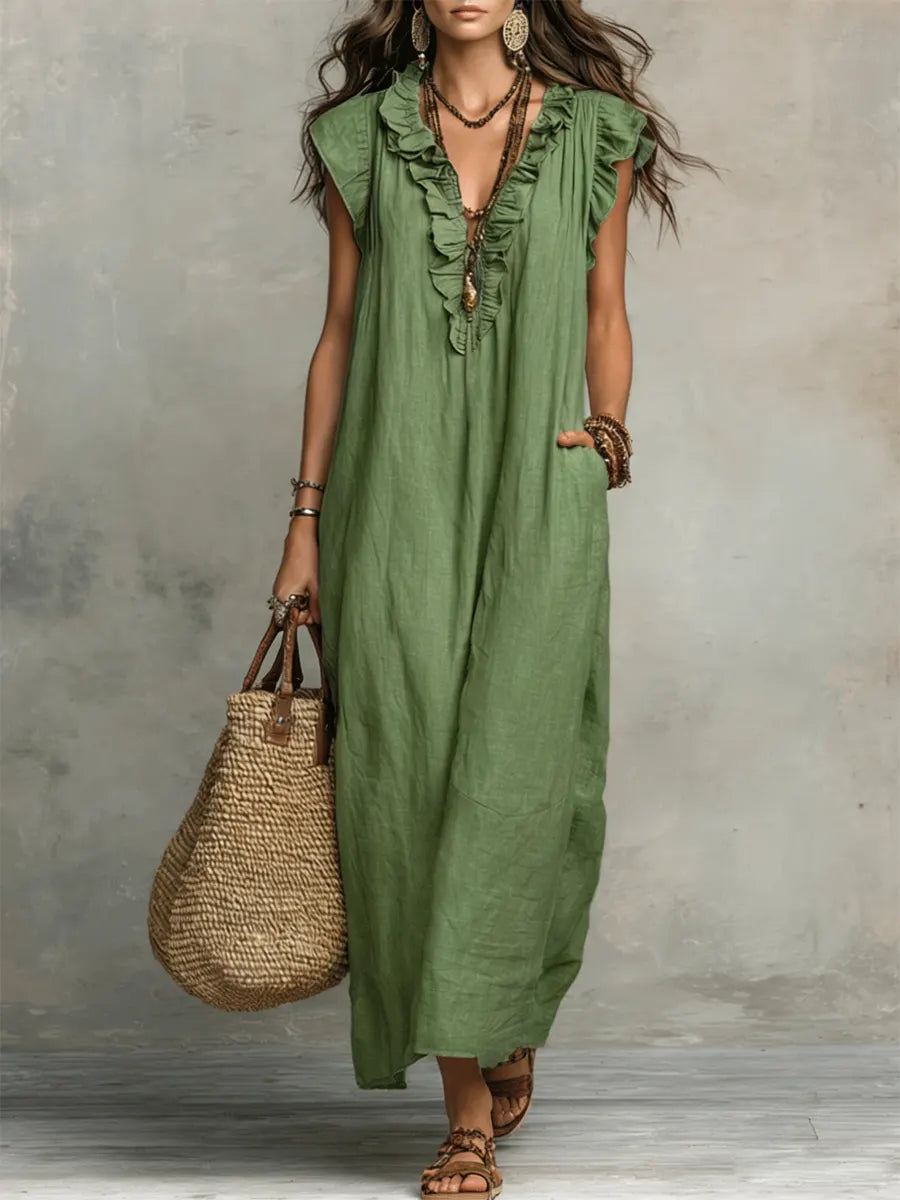 Women's Ruffle Lightweight Casual Dress