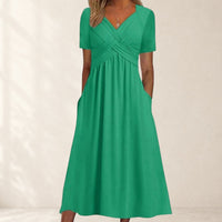 Women's Flattering Shaping A-Line Midi Dress