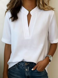 Women's Refined V-Neck Detail Blouse