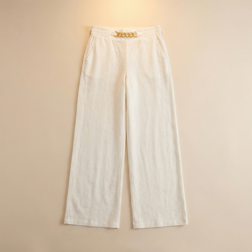 Women's Gold Accent Wide Leg Trousers