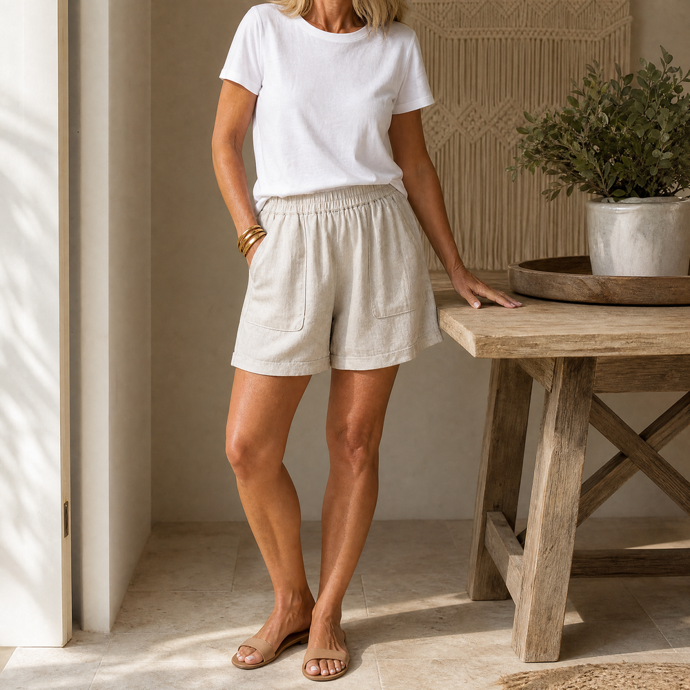 Women's Loose Fit Deep Pocket Summer Shorts