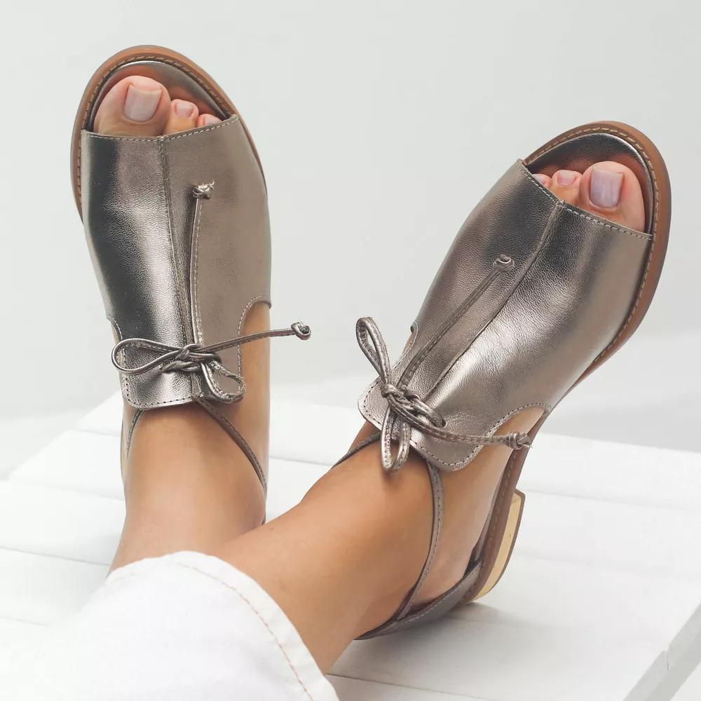 Women's Adjustable Bow Detail Open Toe Sandals