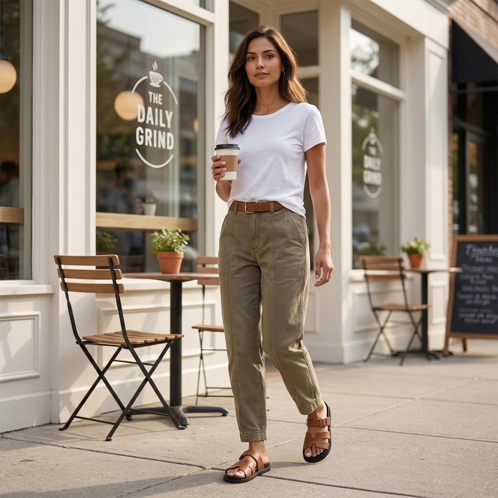 Women's High Rise Tapered Seam Utility Trousers