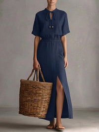 Women's Minimalist Sleeveless Flowing Long Dress