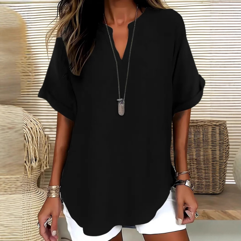 Women's Flowing Lightweight V-Neck Blouse